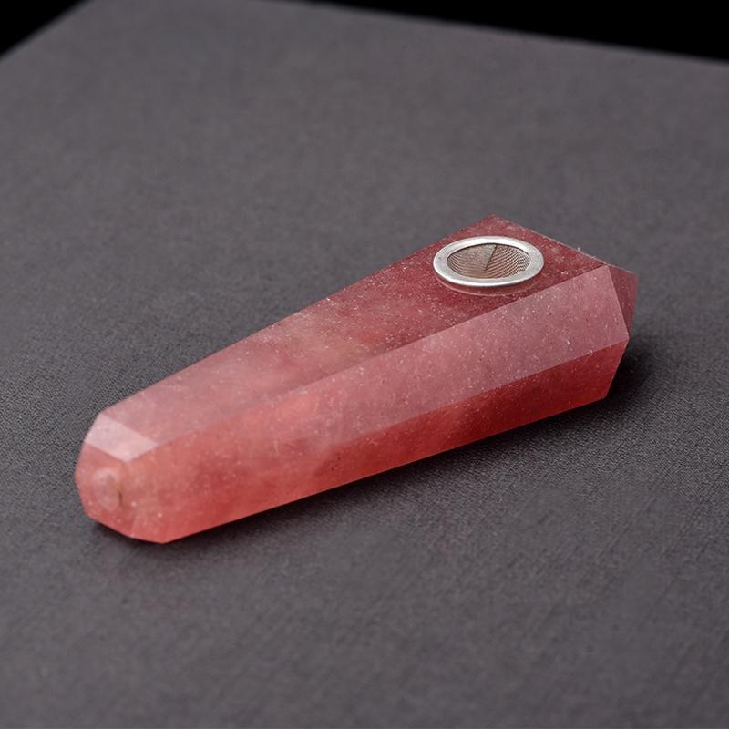 Exquisite Strawberry Crystal Pipe