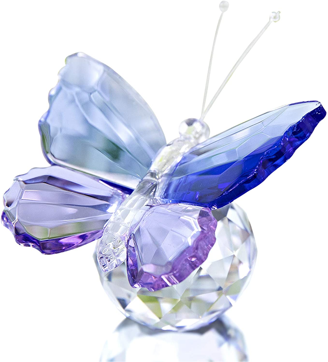 Crystal Cut Butterfly Animal Ornament Decoration for Office Table Home Bedroom