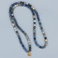 108 Natural Beads Mala Yoga Bracelet with Lotus Charm Prayer Bead Necklace