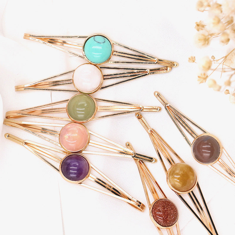 Hair Accessories Gemstone Hairpins Handmade Natural Crystal Accessories Hair Pins