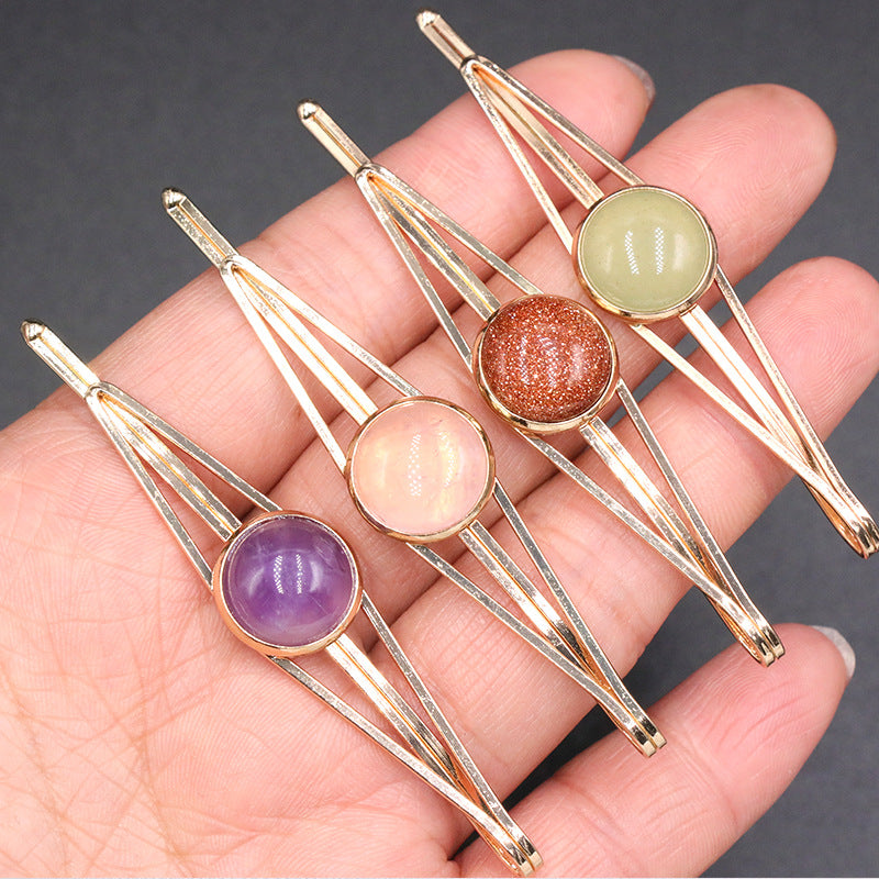 Hair Accessories Gemstone Hairpins Handmade Natural Crystal Accessories Hair Pins