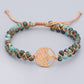 Tree of Life Turquoise Stone Bracelet Handmade Braided Layered Bead Bracelet