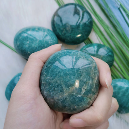 Large Amazonite Plam Stone Crystal Stones for Healing Chakra Decor