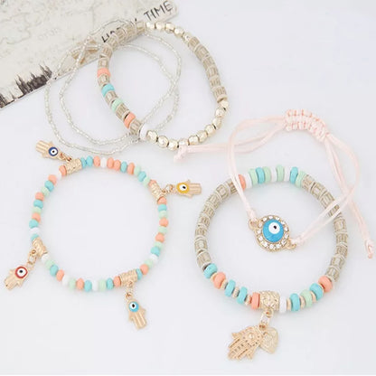 Boho Evil Eye Beaded Stack Bracelets Sets