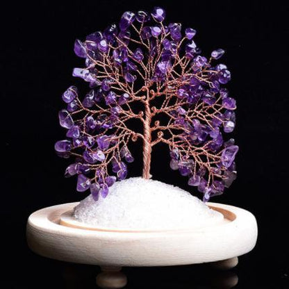 Natural Crystal Fortune Tree Landscape Bottle Crystal Tree