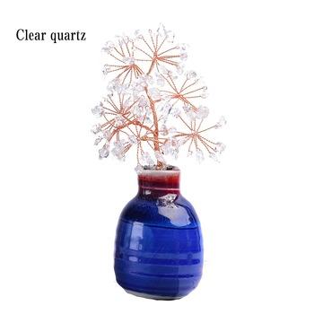 Ceramic Vase Crystal Tree