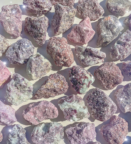 RAW LEPIDOLITE TUMBLED STONE