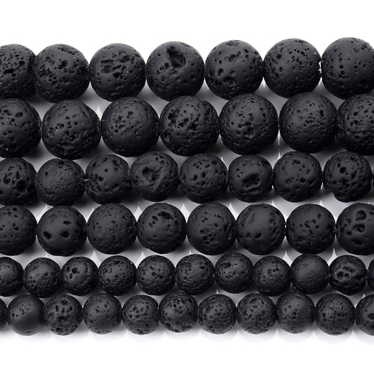 Black Lava Bead for Jewelry Making