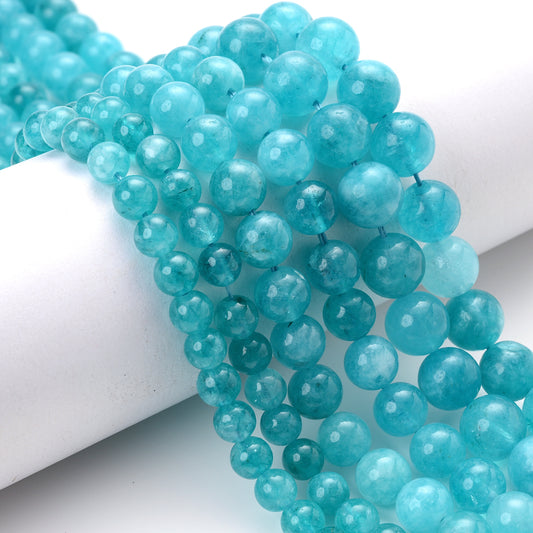 Blue Amazonite Stone Beads for Jewelry Making