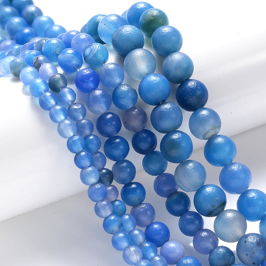 Blue Jade Stone Beads for Jewelry Making