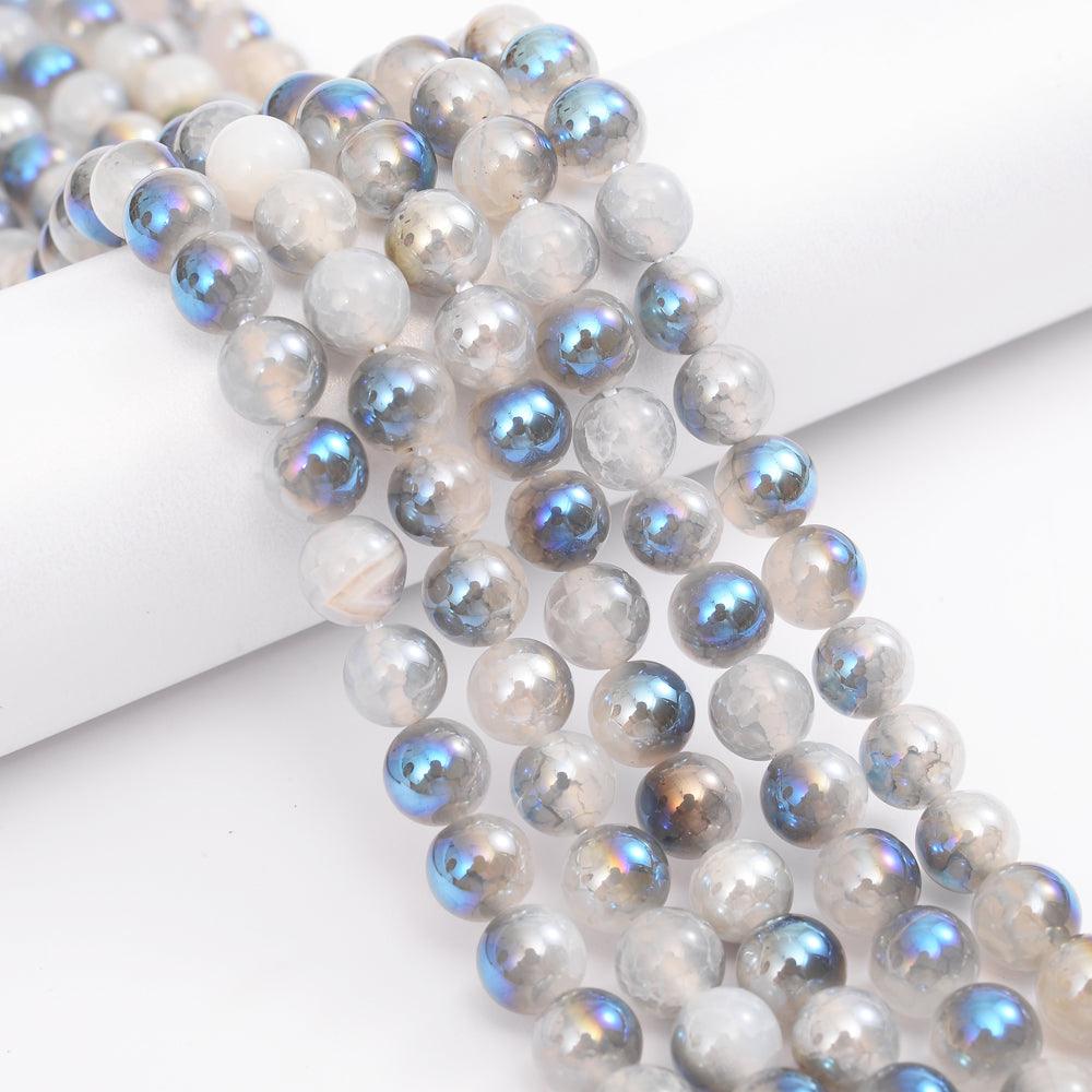 Aura Agate Cracked Bead for DIY Jewelry Making