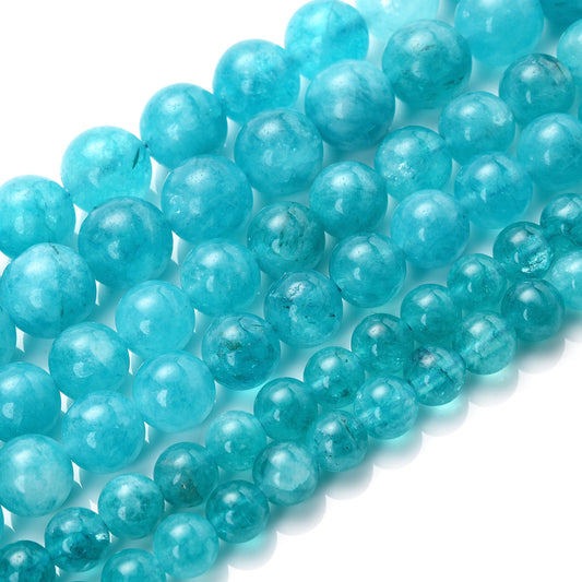 Blue Amazonite Stone Beads for Jewelry Making