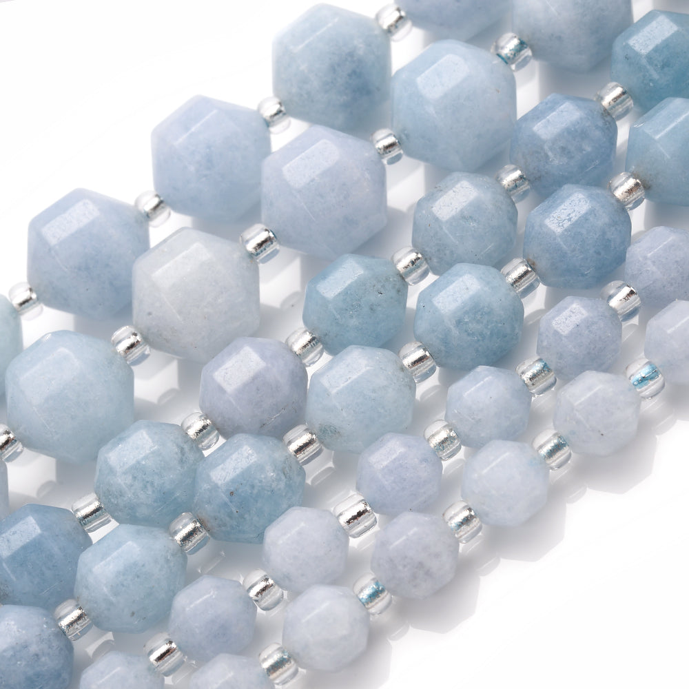 Olive Aquamarine Chalcedony Bead for Jewelry Making