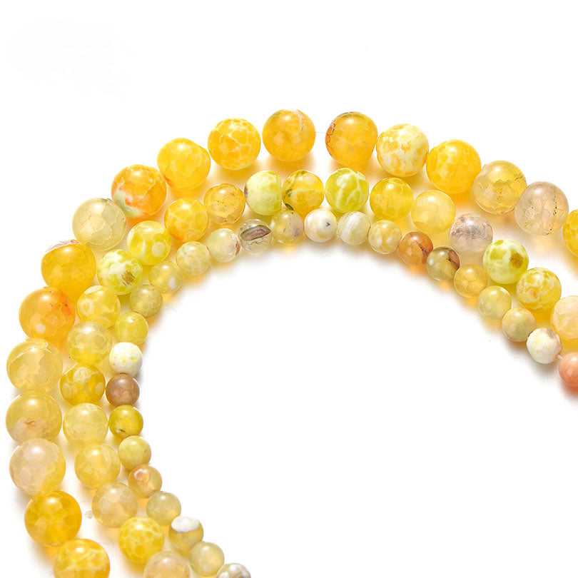 Yellow Agates Beads for Jewelry Making