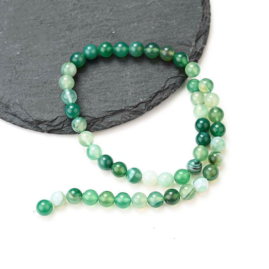 Green Agates Beads for Jewelry Making