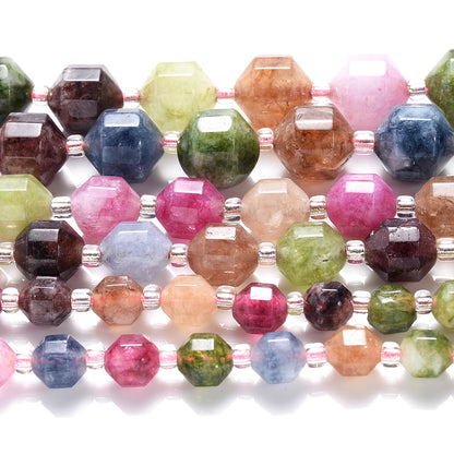 Olive Faceted Tourmaline Stone Beads Colorful Beads for Jewelry Making