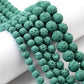 Green Lava Stone Beads for Jewelry Making