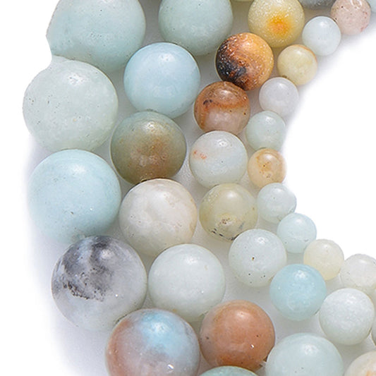 Natural Amazonite Beads Colorful for Jewelry Making