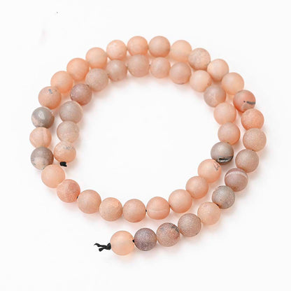 Champagne Crude Metallic Coated Agates Beads for Jewelry Making