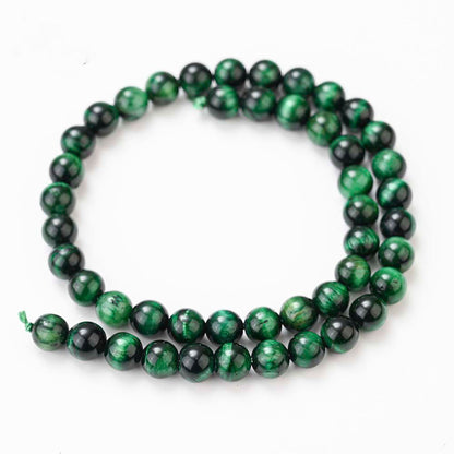 Green Tiger Eye Beads Smooth for Jewelry Making