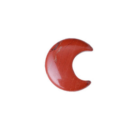 حجر الشفاء الطبيعي المنحوت على شكل قمر بلوري