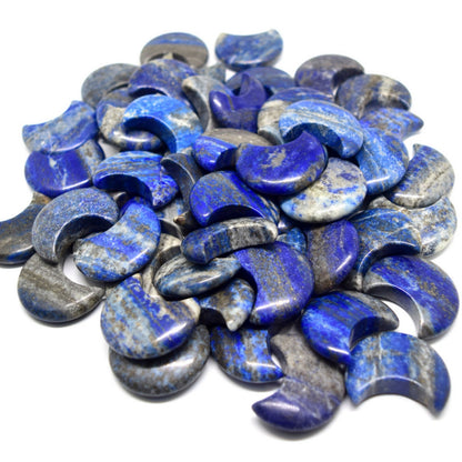 حجر الشفاء الطبيعي المنحوت على شكل قمر بلوري