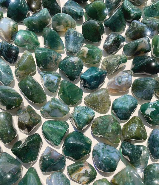 MOSS AGATE TUMBLED STONE