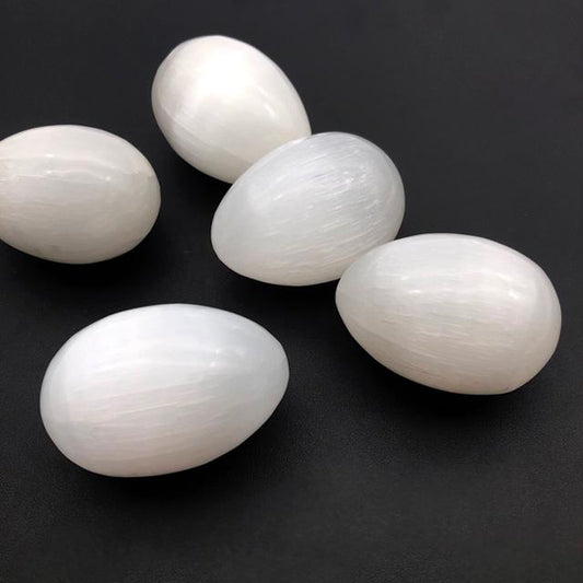 Hand Crafts  White Selenite Egg