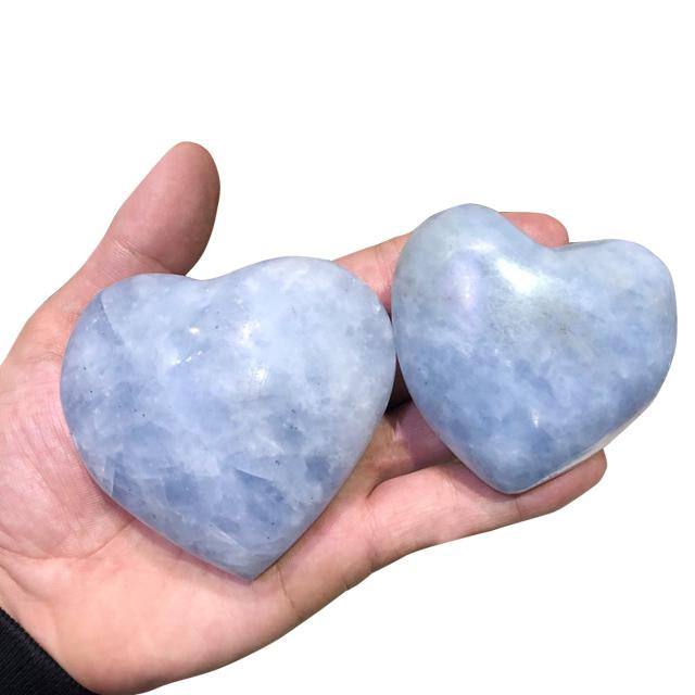 Natural Blue Color Celestite Heart