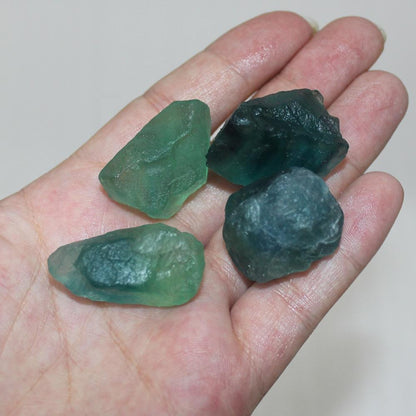 Natural Green Fluorite Raw Tumbled Stone