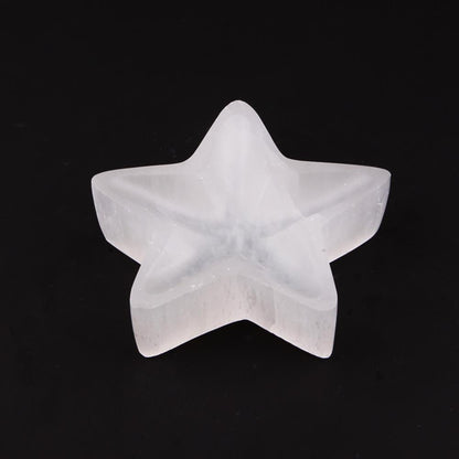 Selenite Penta-Star Shape Bowl