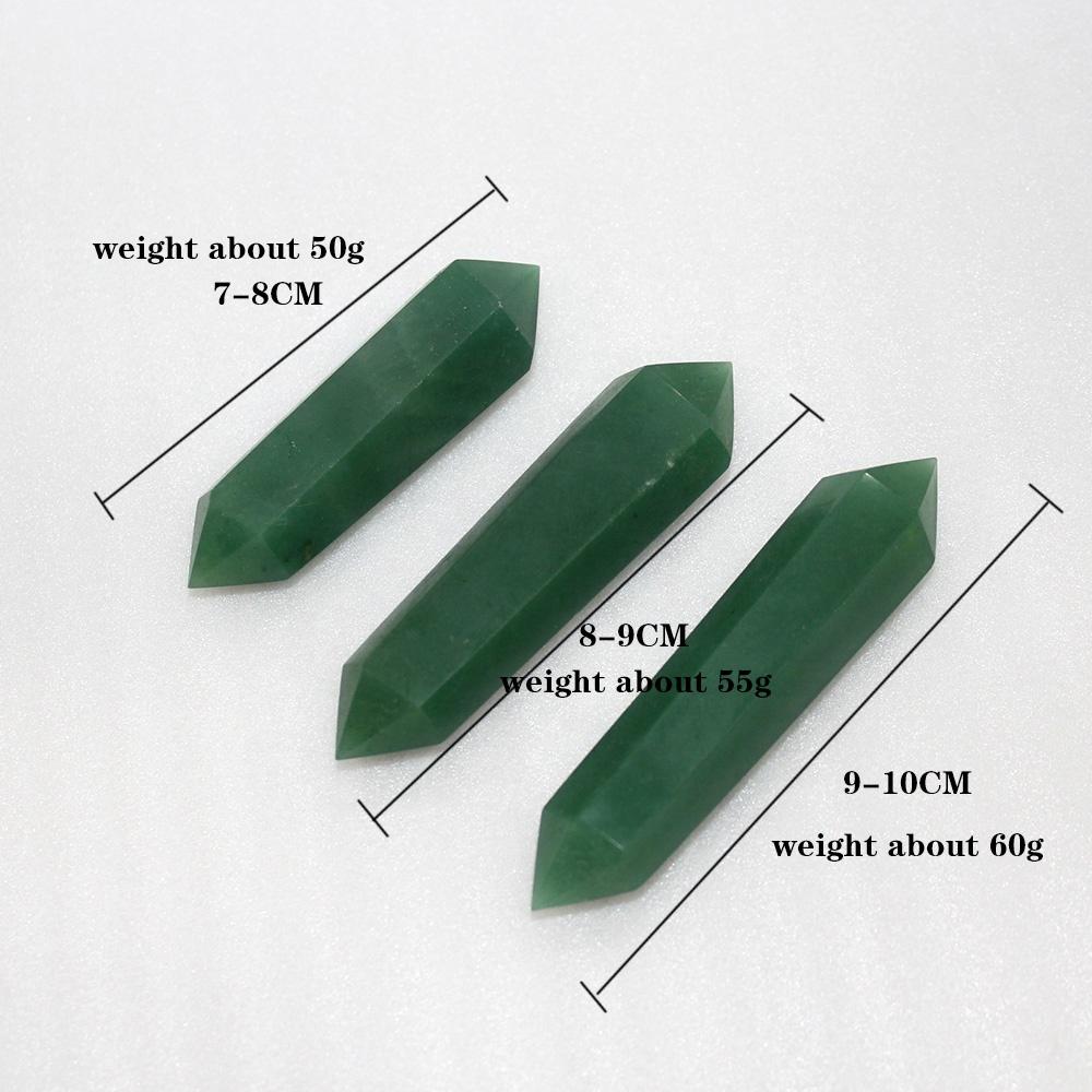 Natural Green Aventurine Quartz Crystal Double Point