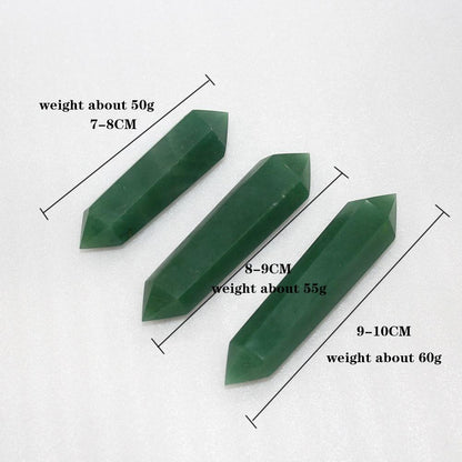 Natural Green Aventurine Quartz Crystal Double Point