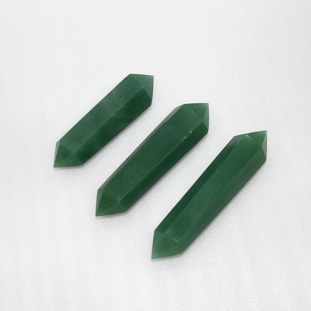 Natural Green Aventurine Quartz Crystal Double Point