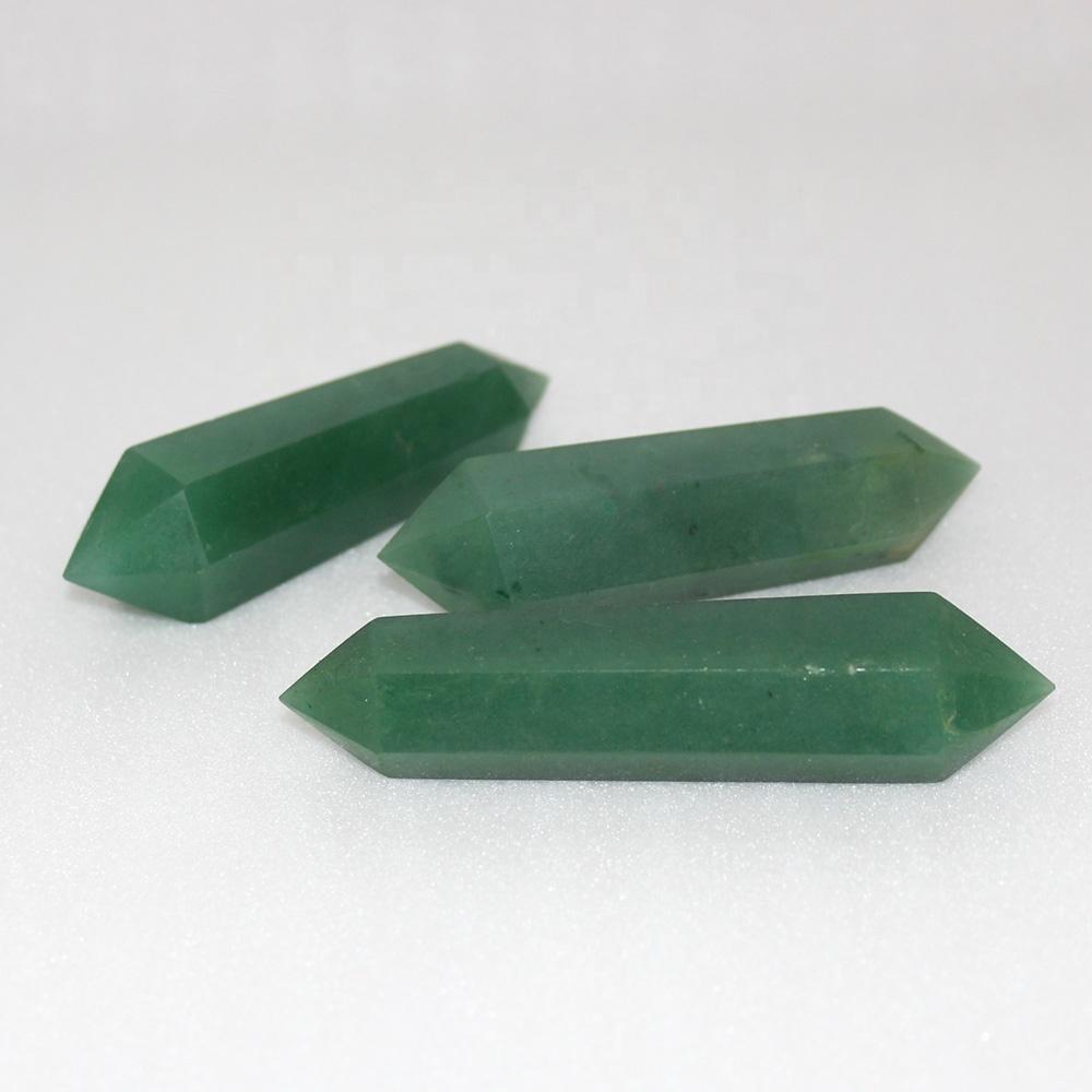 Natural Green Aventurine Quartz Crystal Double Point