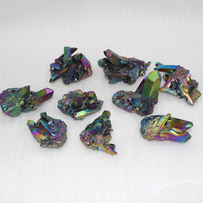 Rainbow Aura Quartz Crystal Cluster