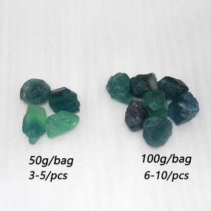 Natural Green Fluorite Raw Tumbled Stone