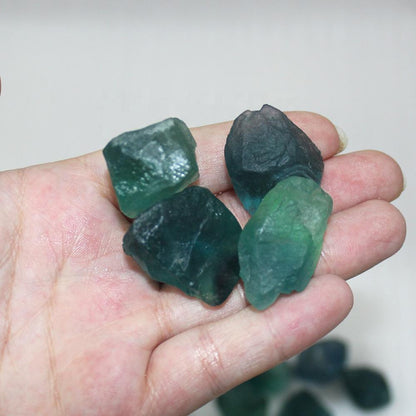 Natural Green Fluorite Raw Tumbled Stone