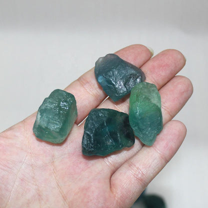 Natural Green Fluorite Raw Tumbled Stone