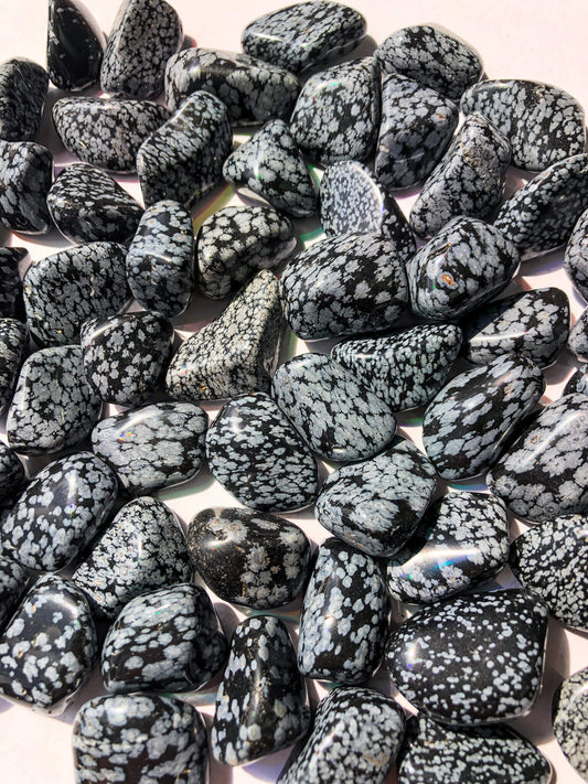 SNOWFLAKE OBSIDIAN TUMBLED STONE