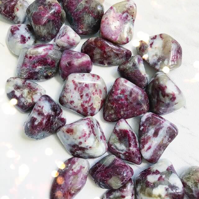 RUBY TOURMALINE TUMBLED STONE