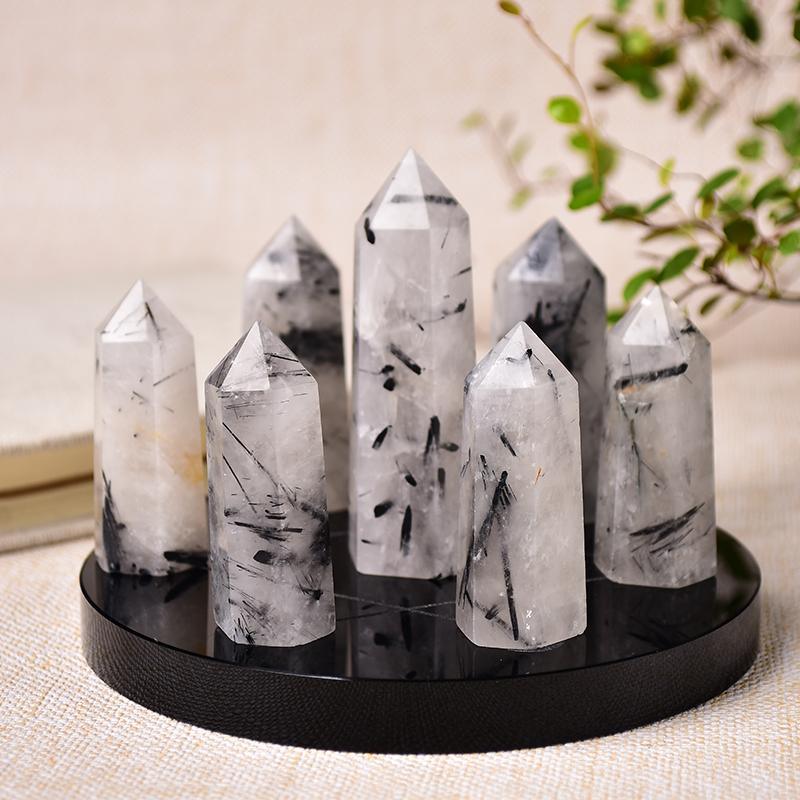 1set Seven Star Plate Natural Crystal Point Chakra Healing Stone