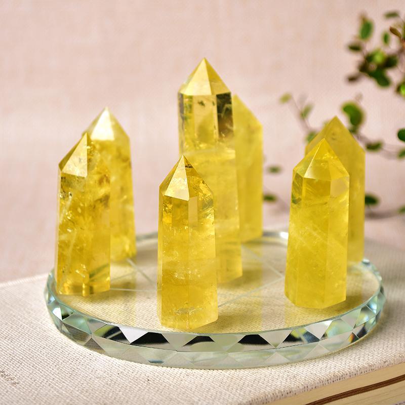 1set Seven Star Plate Natural Crystal Point Chakra Healing Stone