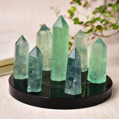 1 juego de piedras curativas de chakras con punta de cristal natural con placa de siete estrellas