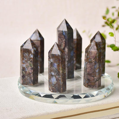 1set Seven Star Plate Natural Crystal Point Chakra Healing Stone