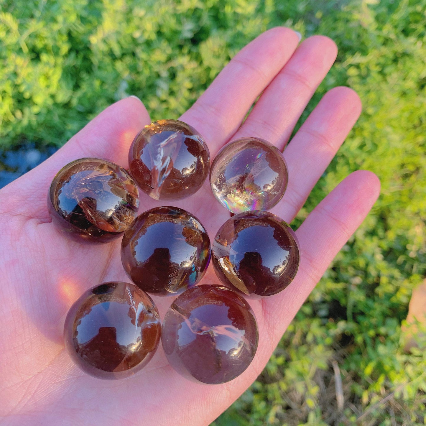 Natural rainbow SMOKY Small Spheres