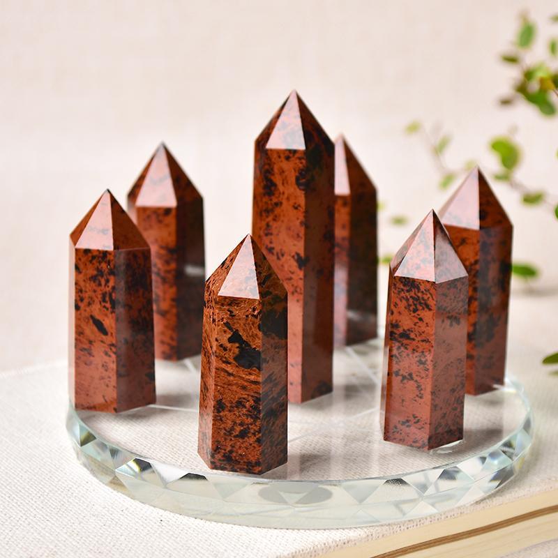 1set Seven Star Plate Natural Crystal Point Chakra Healing Stone